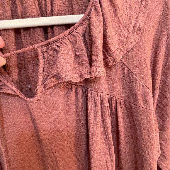 Cinnamon gauzy top, peasant shirt, boho style shirt - Picture 4 of 5